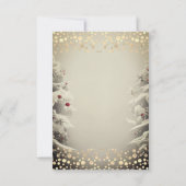 Kiefernbäume, Kiefernkone Weihnachten Einladung (Rückseite)