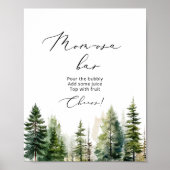 Kiefernbäume minimalistisch Mama-osa-Bar Poster (Vorne)