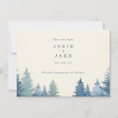 Kiefernbäume Save the Date (Vorderseite)