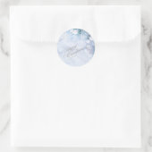 Kiefernbäume, Schneeballleuchten Runder Aufkleber (Tasche)