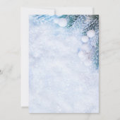 Kiefernbäume, UAWG mit Schneeballleuchten Einladung (Rückseite)