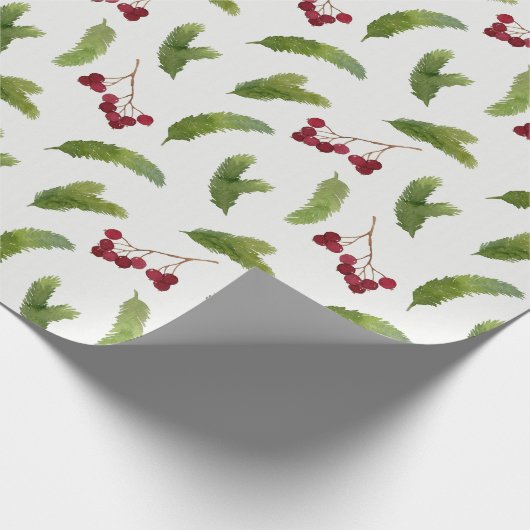 Kiefernbäume und Weihnachten der Roten Berge Geschenkpapier (Ecke)