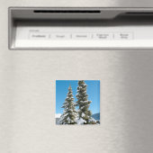 Kiefernbäume unter dem Schnee Magnet (In Situ (Geschirrspüler))