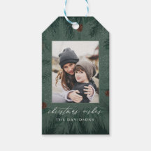 Kiefernbaumrahmen mit Pinecones, Kariert und Foto