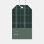 Kiefernbaumrahmen mit Pinecones, Kariert und Foto Geschenkanhänger (Rückseite)