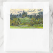 Kiefernbemalung Rechteckiger Aufkleber (Tasche)