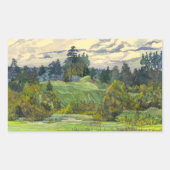 Kiefernbemalung Rechteckiger Aufkleber (Vorderseite)