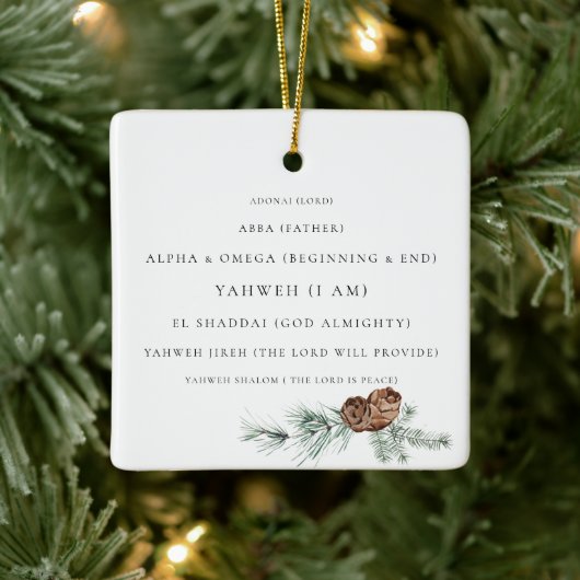 Kiefernblättern Die Namen Gottes Christlich Keramikornament (Baum)