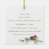 Kiefernblättern Die Namen Gottes Christlich Keramikornament (Rückseite)
