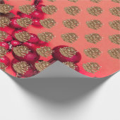 Kieferncode: Rot Geschenkpapier (Ecke)