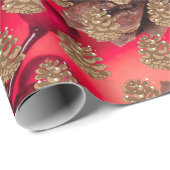 Kieferncode: Rot Geschenkpapier (Rolleneckpunkt)