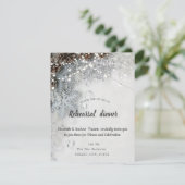 Kiefernfisch, Schneeflocken Probe Abendessen Einladung (Stehend Vorderseite)