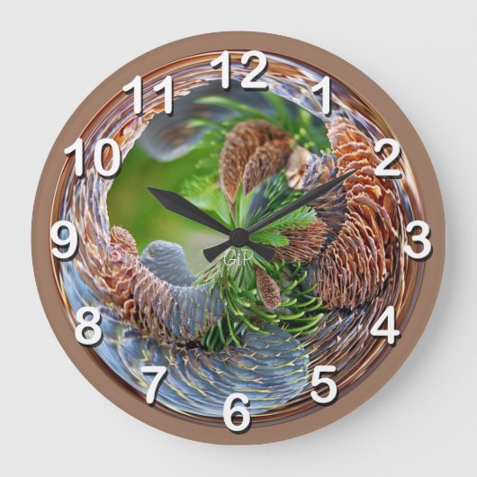 Kiefernfisch-Traditionen Große Wanduhr (Vorderseite)