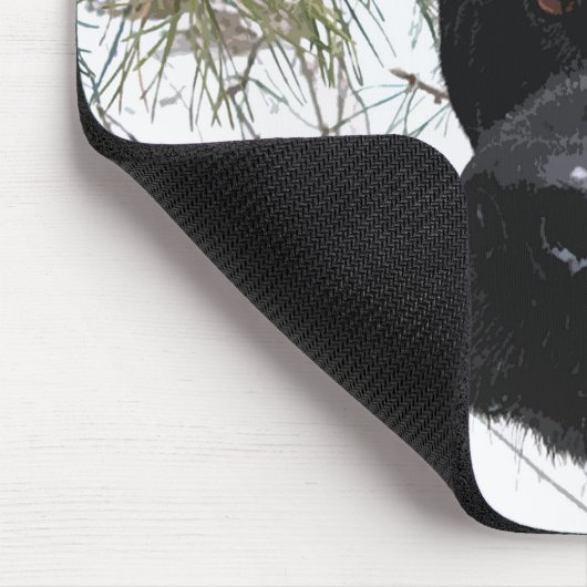 Kiefernfische - Schneelab - Schwarzes Labor Mousepad (Ecke)