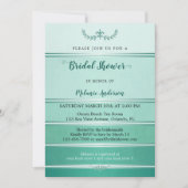 Kieferngrüner Strickteppich auf Tone-Brautparty Einladung (Vorderseite)