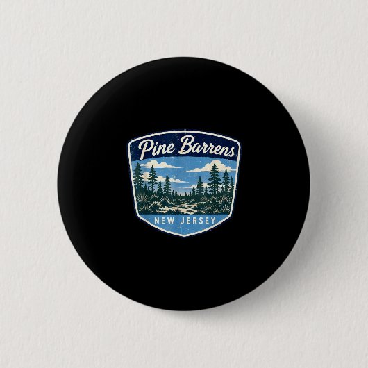 Kiefernheide New Jersey Wald Natur Outdoor Button (Vorderseite)