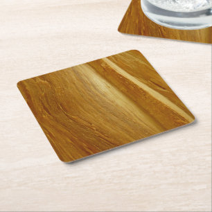 Kiefernholz II Faux-Holzoptik Rechteckiger Pappuntersetzer