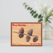 Kiefernholzzweig Postkarte (Stehend Vorderseite)