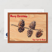 Kiefernholzzweig Postkarte (Vorne/Hinten)