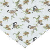 Kiefernkegel und -vögel Weihnachtsmuster Kurzer Tischläufer (Ecke)