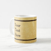Kiefernkiefer auf Vintagem Papier Kaffeetasse (Vorderseite Links)