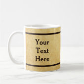 Kiefernkiefer auf Vintagem Papier Kaffeetasse (Links)