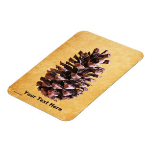Kiefernkiefer auf Vintagem Papier Magnet
