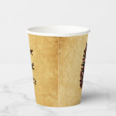 Kiefernkiefer auf Vintagem Papier Pappbecher (Rechts)