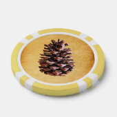 Kiefernkiefer auf Vintagem Papier Pokerchips (Einzeln)