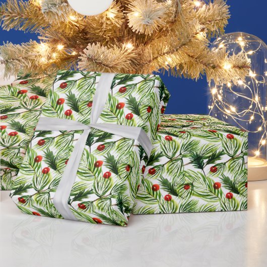 Kiefernkiefer Flossenbrand Weihnachtsbaum Geschenkpapier (Feiertage)