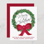 Kiefernkiefer Weihnachts-Foto-Karte (Vorne/Hinten)