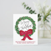 Kiefernkiefer Weihnachts-Foto-Karte (Stehend Vorderseite)