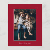 Kiefernkiefer Weihnachts-Foto-Karte (Rückseite)