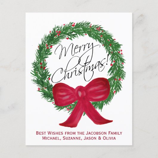 Kiefernkiefer Weihnachts-Foto-Karte (Vorderseite)