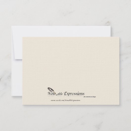 Kiefernkone-Art auf Creme Wedding Save the Date Einladung (Rückseite)