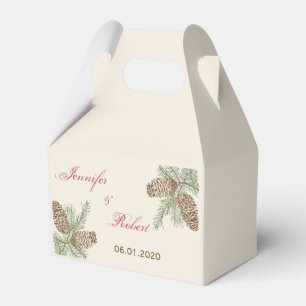 Kiefernkone Art auf der Schachtel Gastgeschenk Hoc Geschenkschachtel