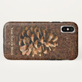 Kiefernkone auf gefallenen Nadeln Case-Mate iPhone Hülle (Rückseite (Horizontal))