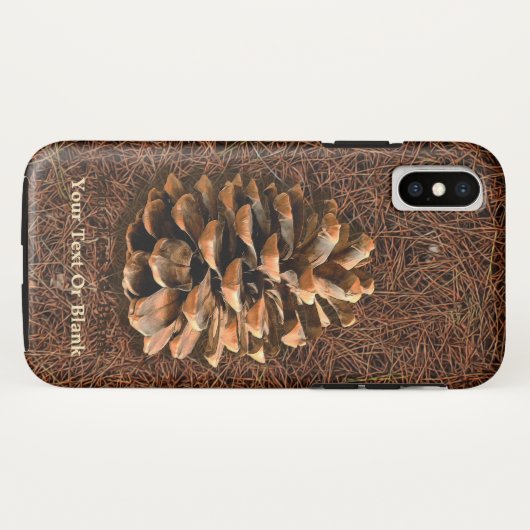 Kiefernkone auf gefallenen Nadeln Case-Mate iPhone Hülle (Rückseite (Horizontal))