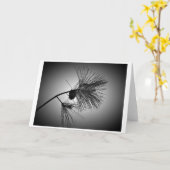 Kiefernkone auf Zweig - Noir, Karte (Gelbe Blume)