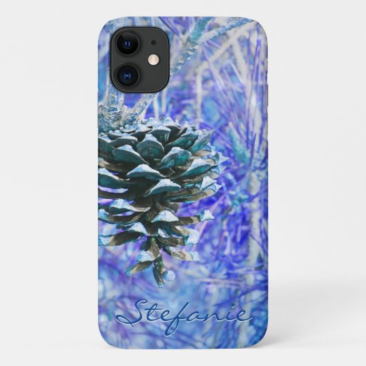 Kiefernkone (blau) Case-Mate iPhone hülle (Rückseite)
