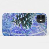 Kiefernkone (blau) Case-Mate iPhone hülle (Rückseite (Horizontal))