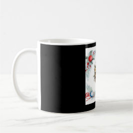 Kiefernkone, umgeben von Kränzen und Ornamenten Kaffeetasse