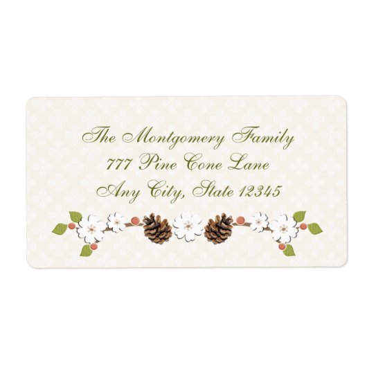 Kiefernkone und Blume Laurel und Berries (Vorne)