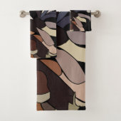 Kiefernkone Zeitgenössischer Winter botanischer Wi Badhandtuch Set (Insitu)