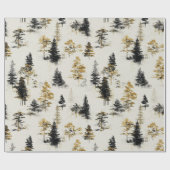 Kiefernlandschaft Geschenkpapier (Flach)