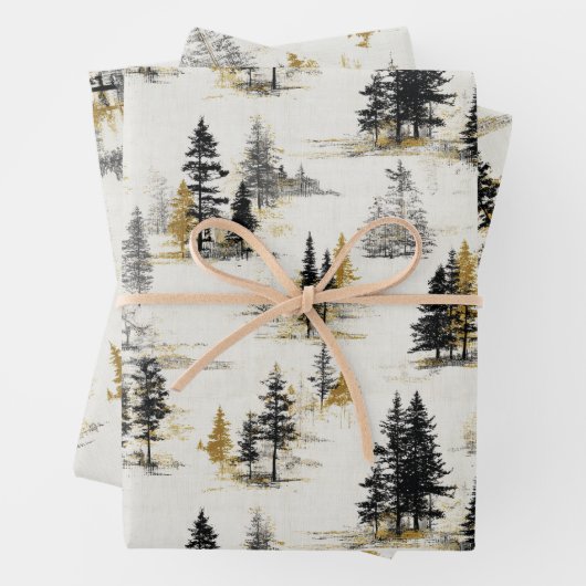 Kiefernlandschaft Geschenkpapier Set (Beispiel)