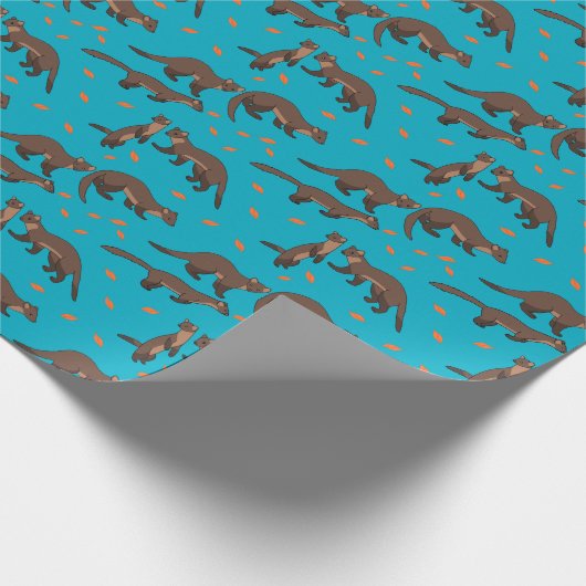 Kiefernmärten Geschenkpapier (Ecke)