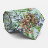 Kiefernmuster Weihnachtsgrün Krawatte (Gerollt)