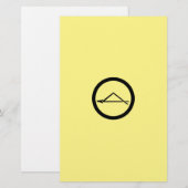 Kiefernnadel im Kreis Briefpapier (Vorne/Hinten)