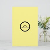 Kiefernnadel im Kreis Briefpapier (Stehend Vorderseite)